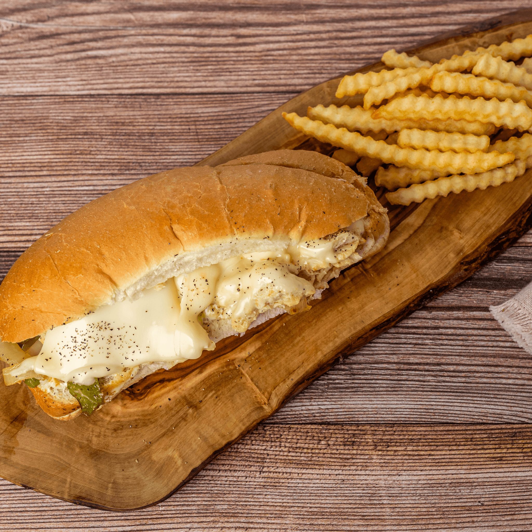 Chicken Philly Steak Sandwich.