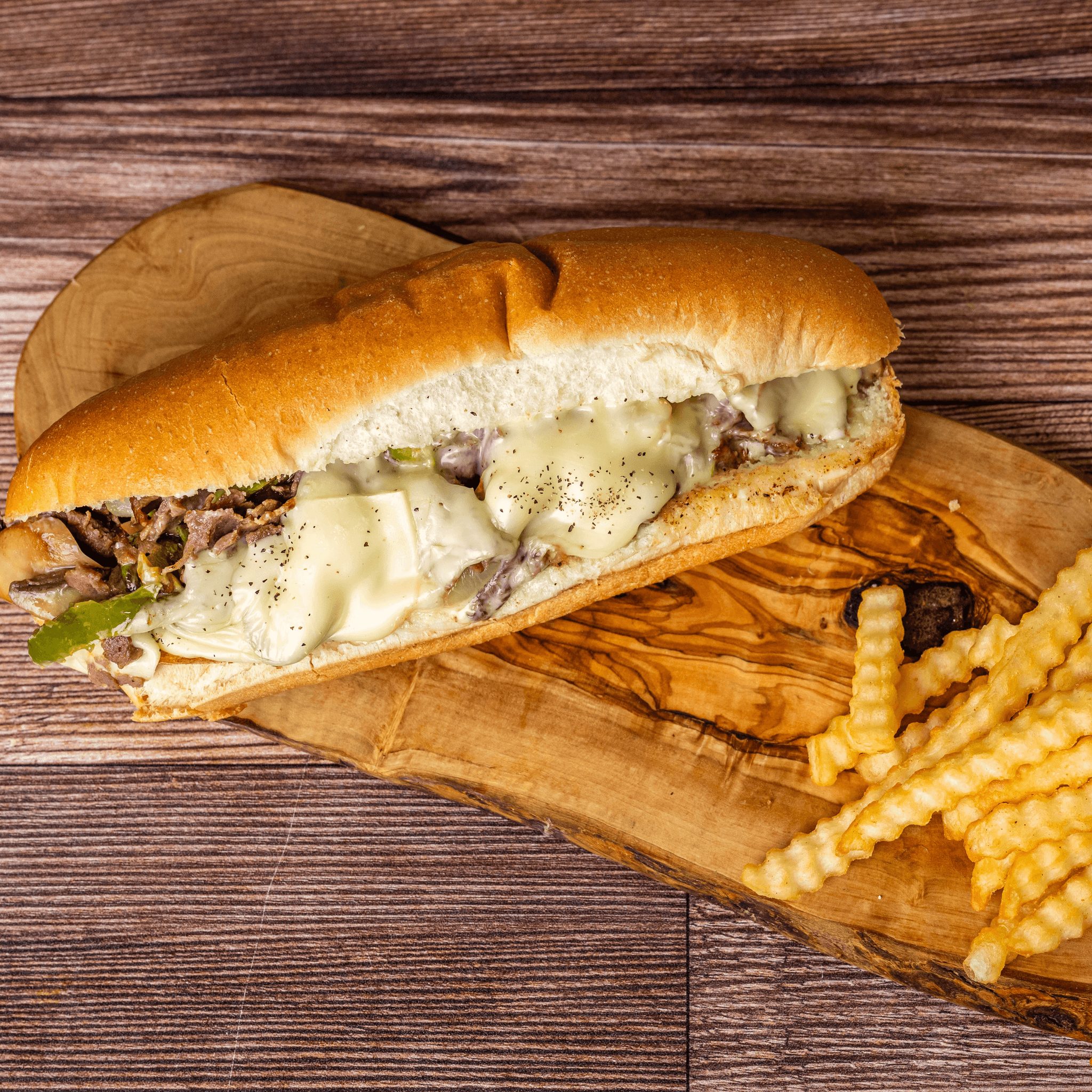 Philly Cheese Steak Sandwich.