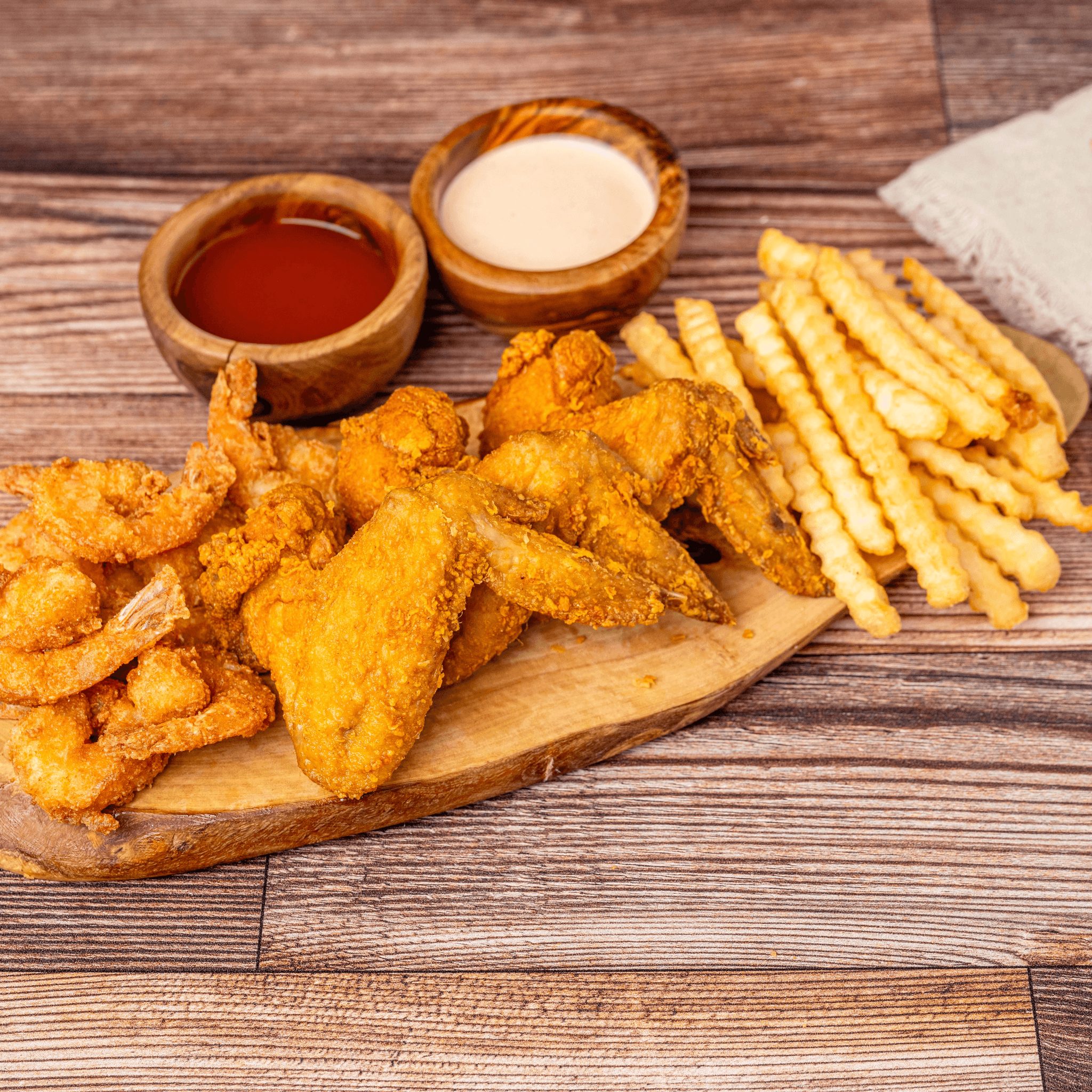 Wings & Shrimp.