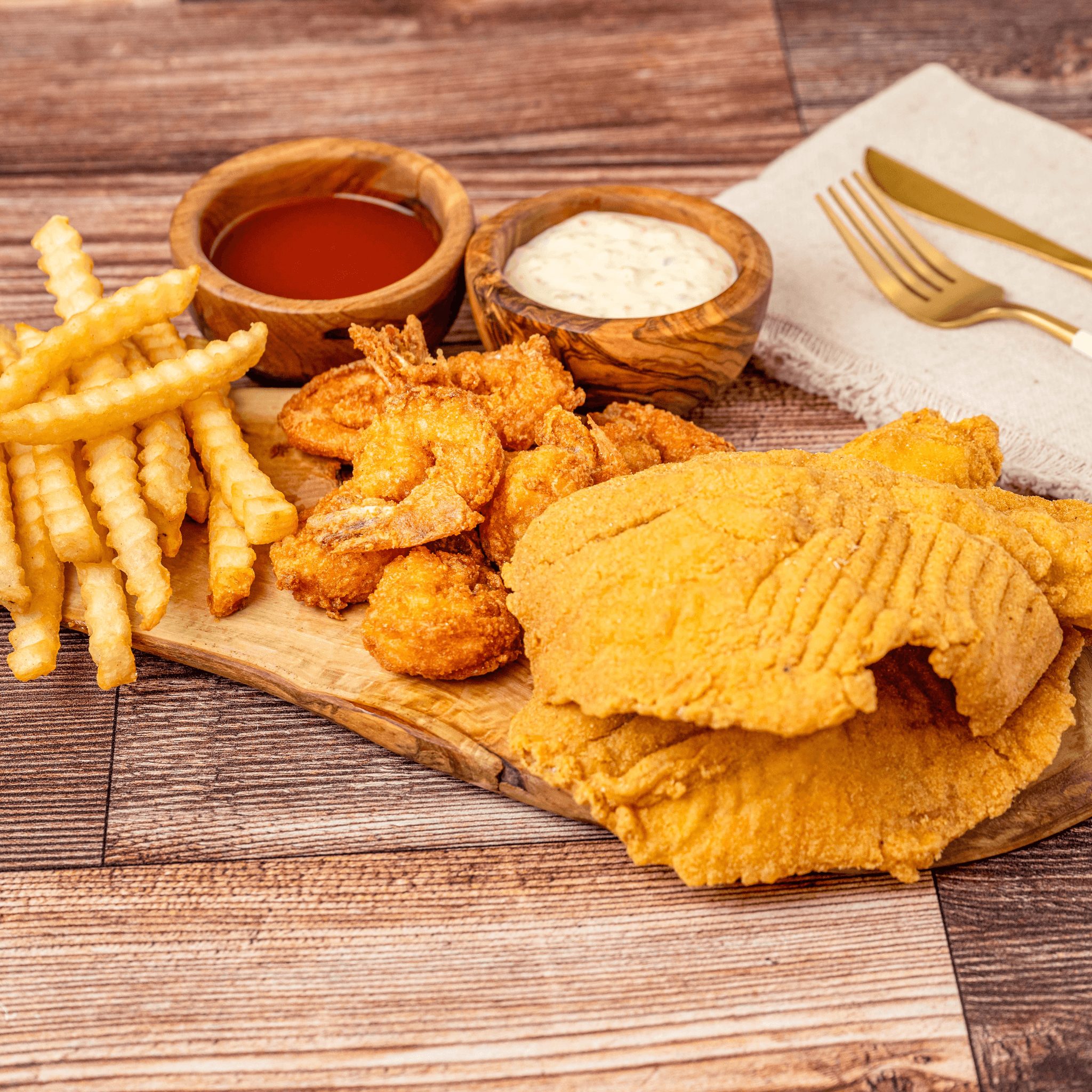 Tilapia & Shrimp.