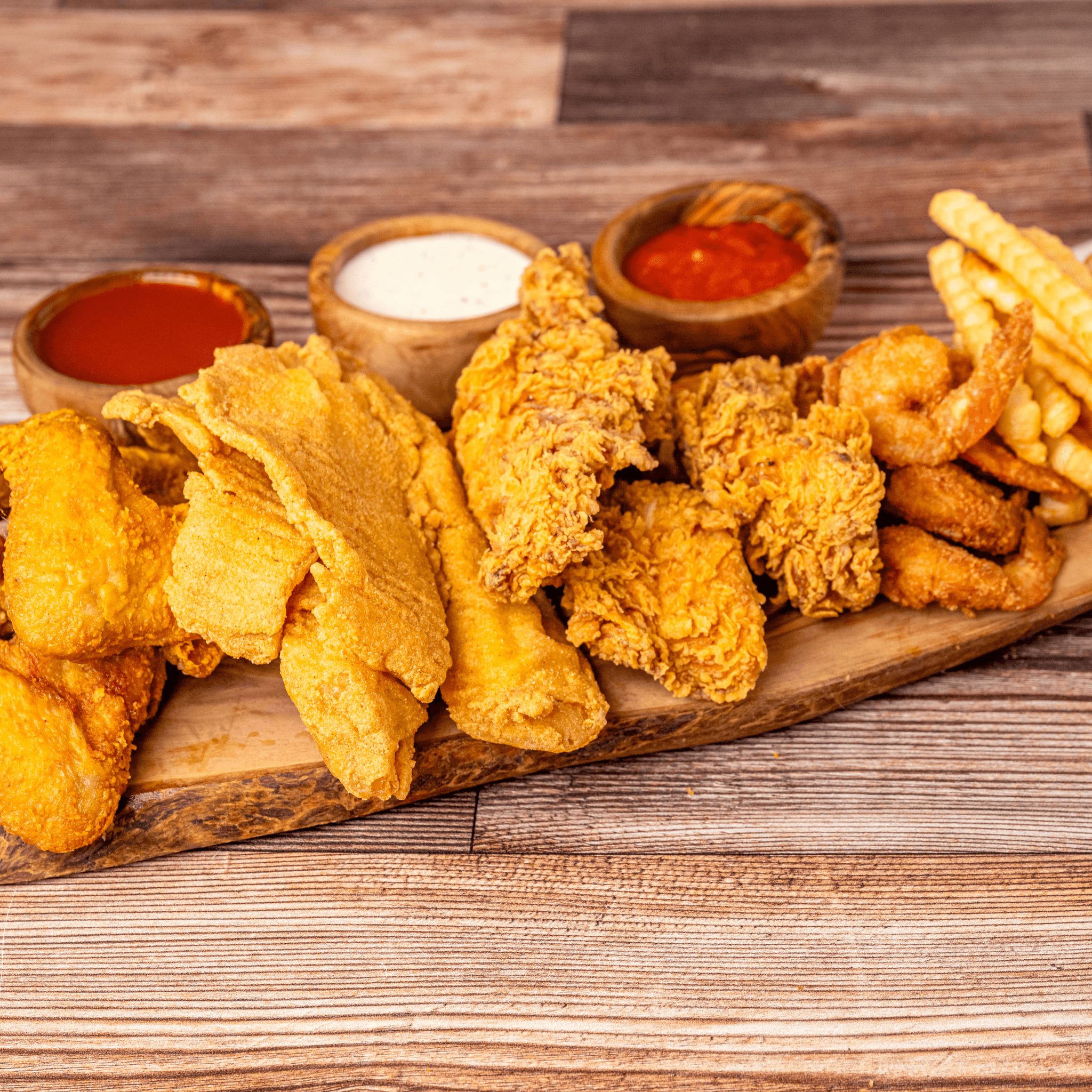 Seafood Platter - 3 items.